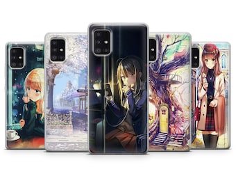 Coque de téléphone anime fille, housse manga pour Samsung S24 S23 S22 S21 S20 Plus Ultra FE S10 Galaxy Note 20 A15 A14 A54 A53 A13 A25 A24 A23 A32