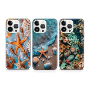 Coque Beachy, étoiles de mer tropicales, adaptée pour iPhone 17 16 15 14 13 12 Pro Max Xr Xs, Google Pixel 10 Pro XL 9 8 7 6, Samsung S25 S24 FE