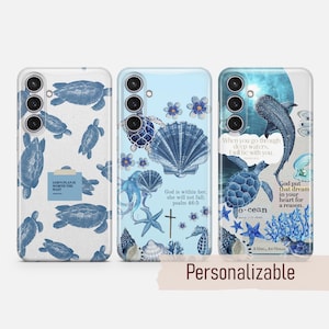 Bible Verse Phone case Ocean Underwater cover fit for Samsung S25 S24 S23 S22 S21 Plus Ultra FE S10 Galaxy Note 20 A15 A16 A55 A56 A14 A25