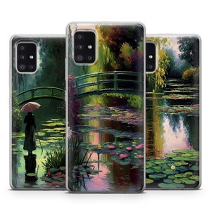 Coque de téléphone Monet, coque artistique emblématique pour Samsung S25 S24 S23 S22 S21 Plus Ultra FE S10 Galaxy Note 20 A15 A16 A55 A56 A14 A25 A24 A05 A32