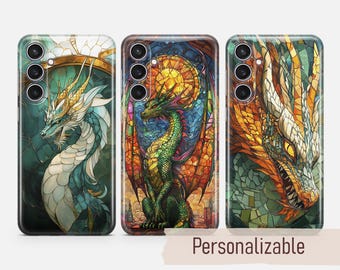 Funda de teléfono con estampado de arte japonés de dragón, compatible con Samsung S26, S25, S24, S23, S22 Plus, Ultra FE, S10, Galaxy Note 20, A16, A17, A57, A56, A16, A25 y A05.