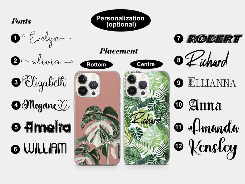Plant Phone case Monstera Tropical Cover fit for iPhone 18 17 16 15 14 13 Pro Max Xr Xs, Google Pixel 10 Pro XL 9 8 7 6, Samsung S26 S25 FE image 9