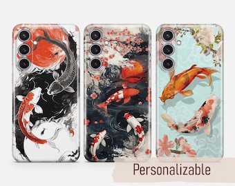 Koi Fish Phone Case Yin Yang Art Cover fit for Samsung S26 S25 S24 S23 S22 Plus Ultra FE S10 Galaxy Note 20 A16 A17 A57 A56 A16 A25 A24 A05