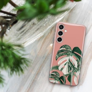 Plant Phone case Monstera Tropical Cover fit for Samsung S26 S25 S24 S23 S22 Plus Ultra FE S10 Galaxy Note 20 A16 A17 A57 A56 A16 A25 A24 image 2