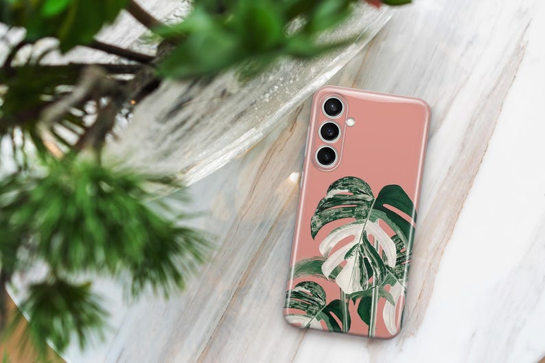 Plant Phone case Monstera Tropical Cover fit for Samsung S26 S25 S24 S23 S22 Plus Ultra FE S10 Galaxy Note 20 A16 A17 A57 A56 A16 A25 A24 image 2