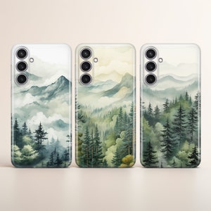 Custodia per telefono Mountains Forest Art cover adatta per Samsung S25 S24 S23 S22 S21 Plus Ultra FE S10 Galaxy Note 20 A15 A16 A55 A56 A14 A25 A24 A05