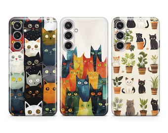 Cats Phone Case Funny Kittens Cute cover fit for Samsung S26 S25 S24 S23 S22 Plus Ultra FE S10 Galaxy Note 20 A16 A17 A57 A56 A25 A24 A05