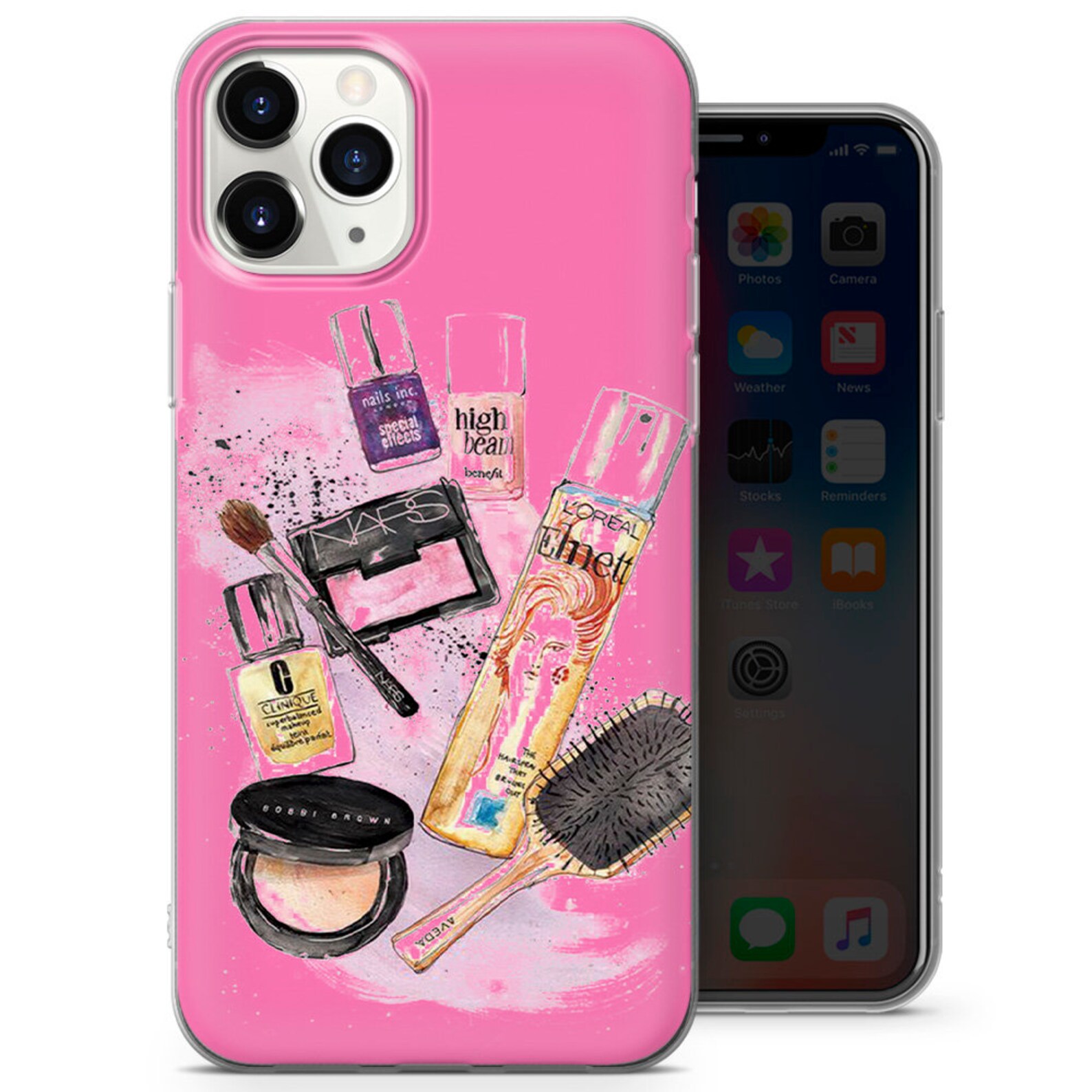 Makeup Phone Case Girly cover for iPhone 12 7 8 XS XR Etsy