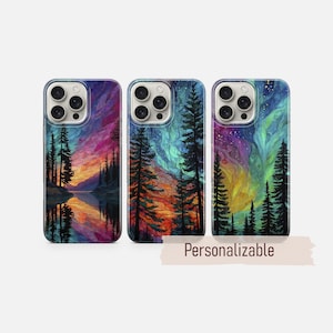 Night Sky Phone case Northern Lights cover fit for iPhone 17 16 15 14 13 12 Pro Max Xr Xs, Google Pixel 10 Pro XL 9 8 7 6, Samsung S26 S25