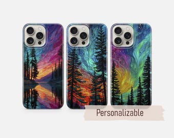 Night Sky Phone case Northern Lights cover fit for iPhone 17 16 15 14 13 12 Pro Max Xr Xs, Google Pixel 10 Pro XL 9 8 7 6, Samsung S26 S25