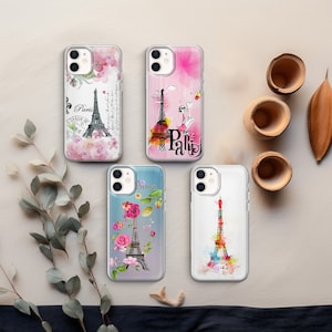 Paris Phone case Eiffel Tower cover fit for iPhone 16 15 14 13 12 11 Pro Max Xr 8 Plus, Samsung S25 S24 S23 FE A16 A15 A55, Pixel 9 8