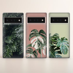 Plant Phone case Monstera Tropical cover fit for Google Pixel 10 Pro XL 9 8 7 6 Pro 6A 3XL 5 4, iPhone 17 16, Samsung A15 S24 Ultra, S23 FE