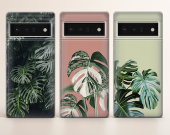 Plant Phone case Monstera Tropical cover fit for Google Pixel 10 Pro XL 9 8 7 6 Pro 6A 3XL 5 4, iPhone 17 16, Samsung A15 S24 Ultra, S23 FE