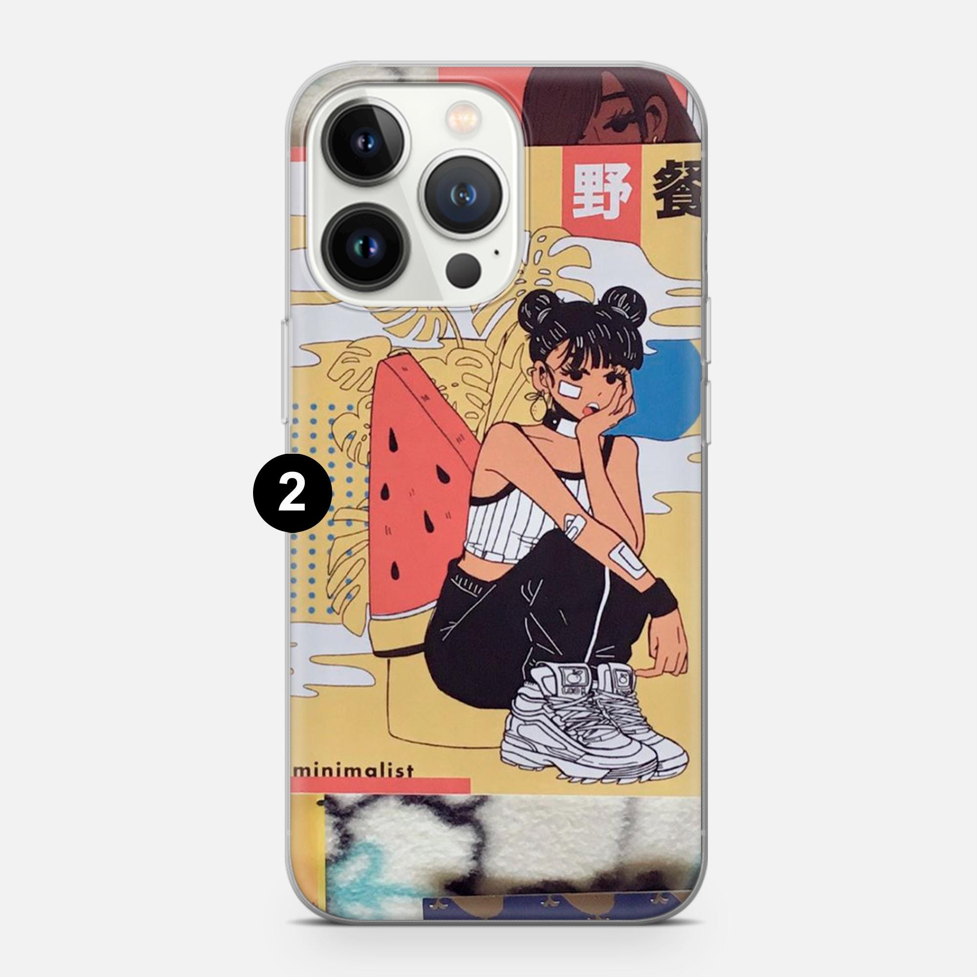 マンガ風スマホケース 日本アート カワイイカバー iPhone 17 16 15 14
