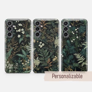 Farn Grün Handyhülle Forest Mosses Abdeckung passend für Samsung S25 S24 S23 S22 S21 Plus Ultra FE S10 Galaxy Note 20 A15 A16 A55 A56 A14 A25 A05