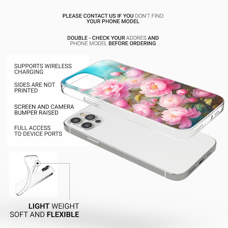 Cell Phone Case Spring Peony Phone Case Spring Flowers Cover Fit for Samsung S26 S25 S24 S23 ...