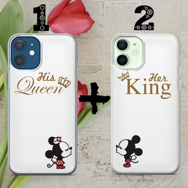 Matching phone cases, Valentine's Day gift, Couple cover fit for iPhone 14 Pro, 13, 12, 11 Pro Max, XR, XS, 8+, 7, Samsung S21 Fe, S22, S21 