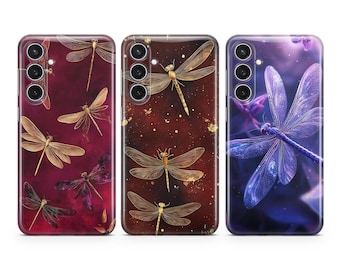 Dragonfly Phone Case Insect Crimson cover fit for Samsung S26 S25 S24 S23 S22 Plus Ultra FE S10 Galaxy Note 20 A16 A17 A57 A56 A16 A25 A05