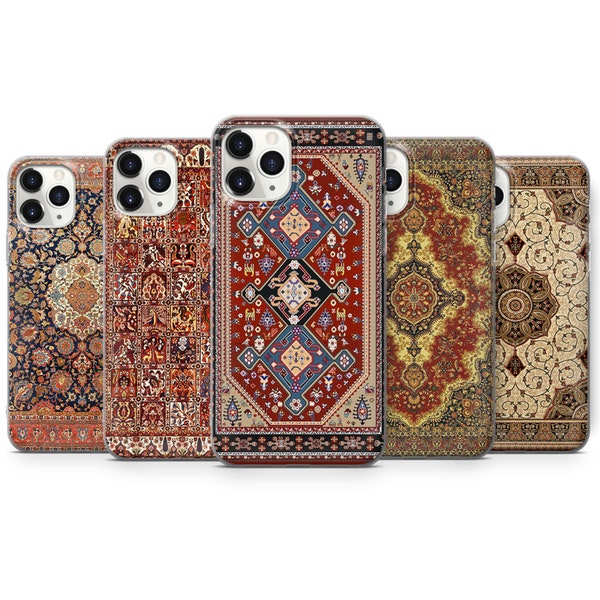 Persian Phone case Carpet cover fit for iPhone 15 Pro Max, 14, 13, 12, 11, XR, XS, 8+, Samsung S24, S23, S22 Fe, A14, A15, A53, A32