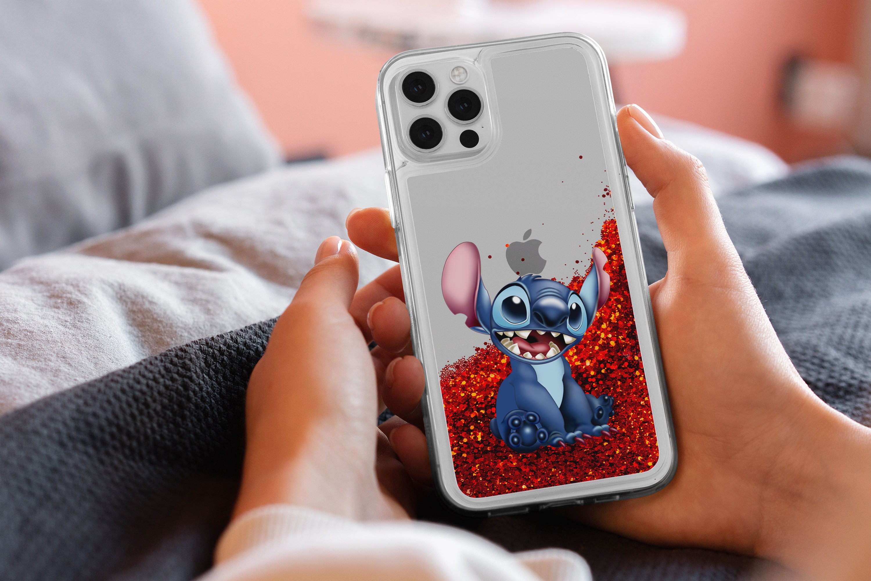Funda para Oppo A94 5G Oficial de Disney Angel & Stitch Beso - Lilo & Stitch