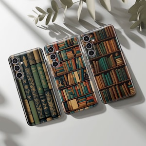 Bookish Phone Case, Retro Book cover fit for Samsung S25 S24 S23 S22 S21 Plus Ultra FE S10 Galaxy Note 20 A15 A16 A55 A56 A14 A25 A24 A05