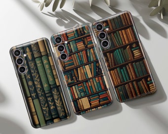 Bookish Phone Case, Retro Book cover fit for Samsung S26 S25 S24 S23 S22 Plus Ultra FE S10 Galaxy Note 20 A16 A17 A57 A56 A16 A25 A24 A05