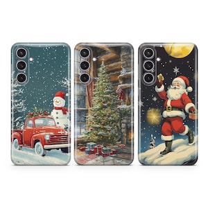 Weihnachten Handyhülle passen für Samsung S25 S24 S23 S22 S21 Plus Ultra FE S10 Galaxy Note 20 A15 A16 A55 A56 A14 A25