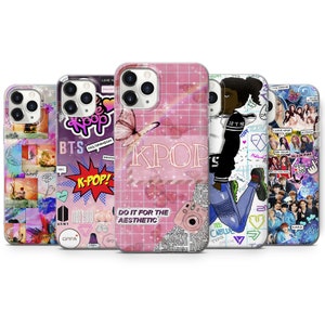 Funda de teléfono Kpop compatible con iPhone 16, 15, 14, 13, 12, 11 Pro Max, Xr, 8 Plus, Samsung S25, S24, S23 FE, A16, A15, A55, Pixel 9, 8