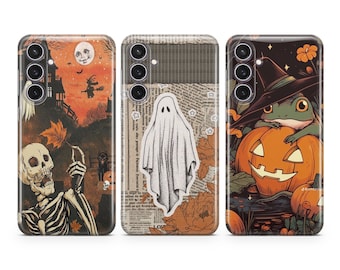 Halloween phone case Spooky Ghost cover fit for Samsung S26 S25 S24 S23 S22 Plus Ultra FE S10 Galaxy Note 20 A16 A17 A57 A56 A16 A25