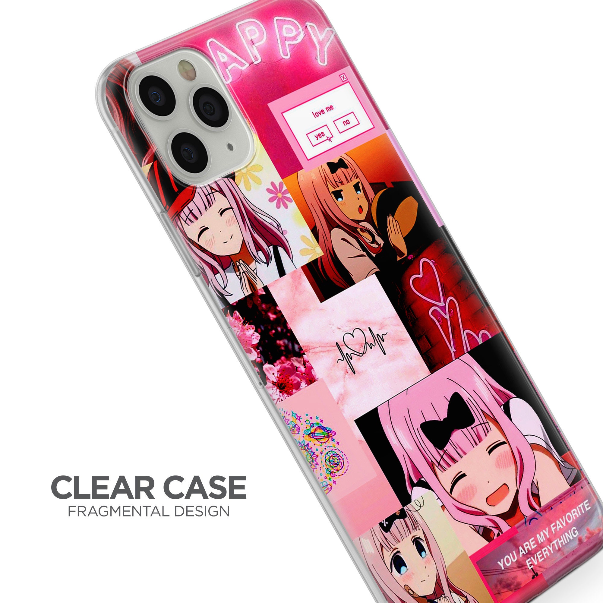 Anime Phone Case Kawai Cover Fit for iPhone 15 Pro Max, 14, 13, 12, 11, XR,  XS, 8, Samsung S24, S23, S22 Fe, A14, A15, A53, A32, 