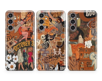 Pumpkin phone case Halloween Collage cover fit for Samsung S26 S25 S24 S23 S22 Plus Ultra FE S10 Galaxy Note 20 A16 A17 A57 A56 A16 A25