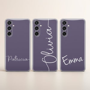 Coque transparente personnalisée pour Samsung S25 S24 S23 S22 S21 Plus Ultra FE S10 Galaxy Note 20 A15 A16 A55 A56 A14 A25 A24