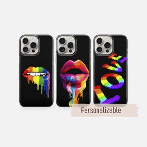 Pride-Handyhülle mit Regenbogenlippen-Motiv (LGBT-Design), passend für iPhone 18, 17, 16, 15, 14, 13 Pro Max, XR, XS, Google Pixel 10, Pro, XL, 9, 8, 7, 6 und Samsung S26, S25, FE
