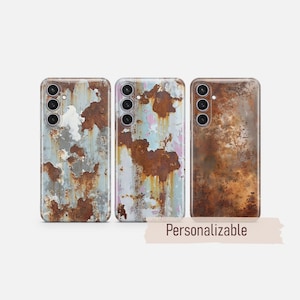 Rusted Phone case Rustic Metal Print cover fit for Samsung S26 S25 S24 S23 S22 Plus Ultra FE S10 Galaxy Note 20 A16 A17 A57 A56 A16 A25 A05s