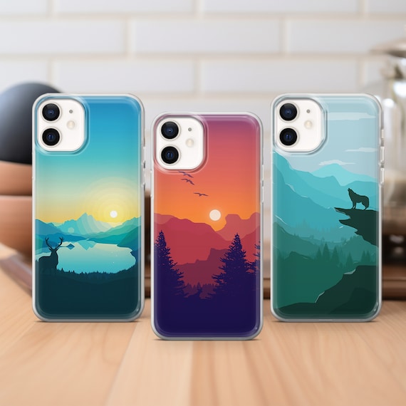 Nature Phone case Mountains Cover fit for iPhone 17 16 15 14 13 12 Pro Max Xr Xs, Google Pixel 10 Pro XL 9 8 7 6, Samsung S25 S24 FE