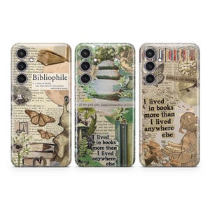 Bookish Handyhülle Bibliophile Cover passend für Samsung S25 S24 S23 S22 S21 Plus Ultra FE S10 Galaxy Note 20 A15 A16 A55 A56 A14 A25 A24 A05