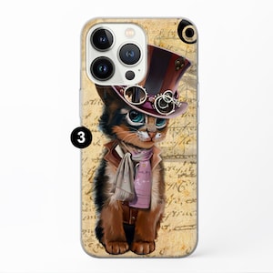 Steampunk Phone case Gothic cover fit for iPhone 15 Pro Max, 14, 13, 12, 11, XR, XS, 8, Samsung S24, S23, S22 Fe, A14, A15, A53, A32 3