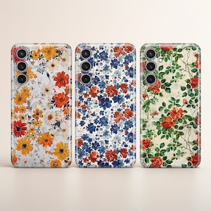 Flowers phone case Floral Watercolor Cover fit for Samsung S24 S23 S22 S21 S20 Plus Ultra FE S10 Galaxy Note 20 A15 A14 A54 A53 A13 A25 A24