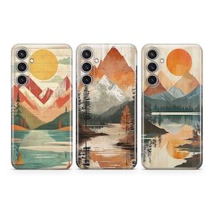 Custodia per telefono Mountains Vintage Painting cover adatta per Samsung S25 S24 S23 S22 S21 Plus Ultra FE S10 Galaxy Note 20 A15 A16 A55 A56 A14 A25 A24