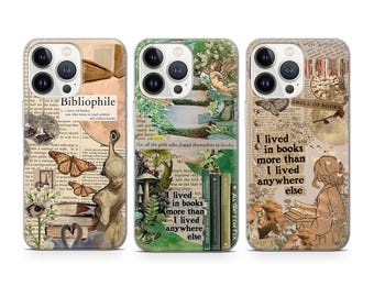 Bookish Phone Case Bibliophile cover fit for iPhone 17 16 15 14 13 12 Pro Max Xr Xs, Google Pixel 10 Pro XL 9 8 7 6, Samsung S26 S25 FE