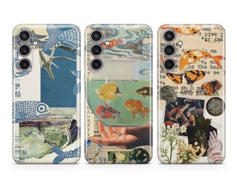 Goldfish Phone Case Koi Fish Collage cover fit for Samsung S26 S25 S24 S23 S22 Plus Ultra FE S10 Galaxy Note 20 A16 A17 A57 A56 A16 A25