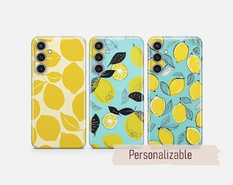 Lemon Phone case Citrus Fruit Leaves cover fit for Samsung S26 S25 S24 S23 S22 Plus Ultra FE S10 Galaxy Note 20 A16 A17 A57 A56 A16 A25 A05s