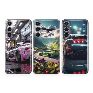 Drift Auto Telefoon Geval JDM Japanse cover fit voor Samsung S25 S24 S23 S22 S21 Plus Ultra FE S10 Galaxy Note 20 A15 A16 A55 A56 A14 A25 A24 A05