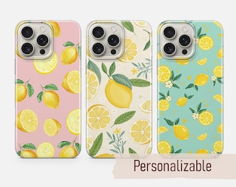 Funda para teléfono con estampado de limón de verano, compatible con iPhone 17, 16, 15, 14, 13, 12 Pro Max, Xr, Xs, Google Pixel 10 Pro XL, 9, 8, 7, 6 y Samsung S26 y S25.