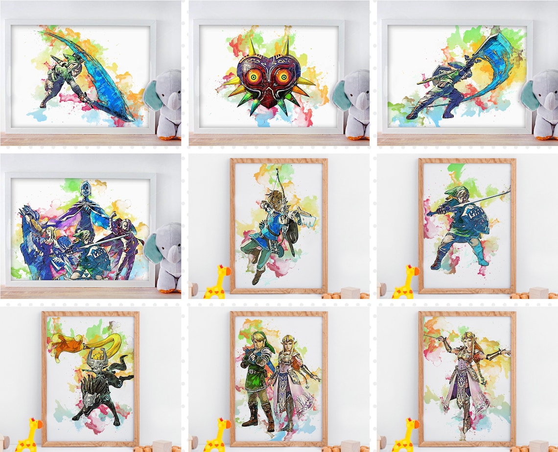 The Legend of Zelda Set of 9 Prints INSTANT DOWNLOAD Printable | Etsy