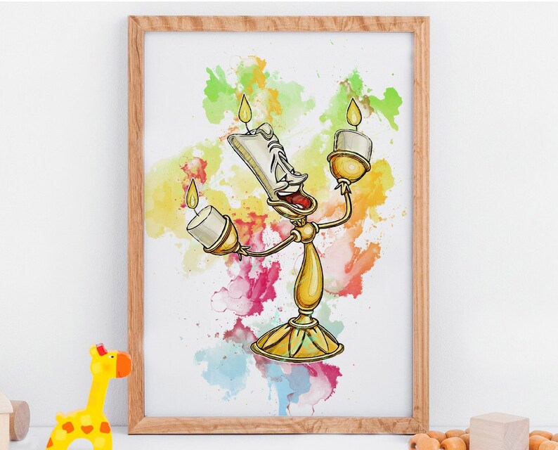 Lumiere Instant Download Digital Printable Art Print Beauty And The Beast Birthday Party Decor Nursery Poster no.0536
