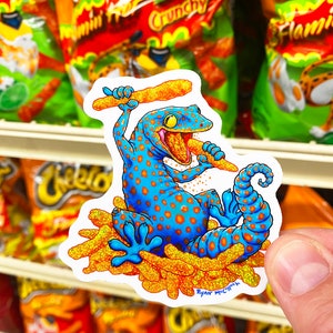 Food Animals STICKER PACK: 4 Glitter, Holographic & Clear Stickers, Alligator Gatorade, Cheeseburger Jellyfish, Cheetos Gecko, Cute Narwhal image 6