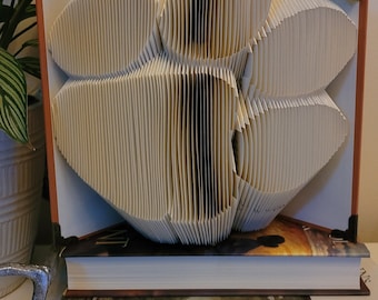Handmade Clemson Tiger Paw Folded Book Art: College Sports Decor