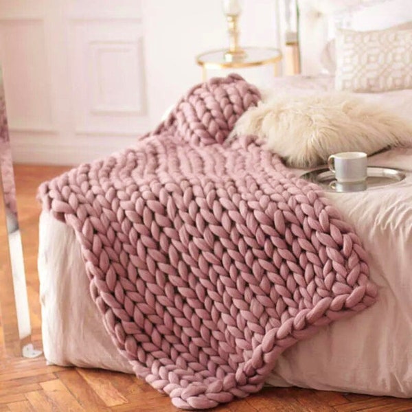 Chunky Knit Blanket Etsy