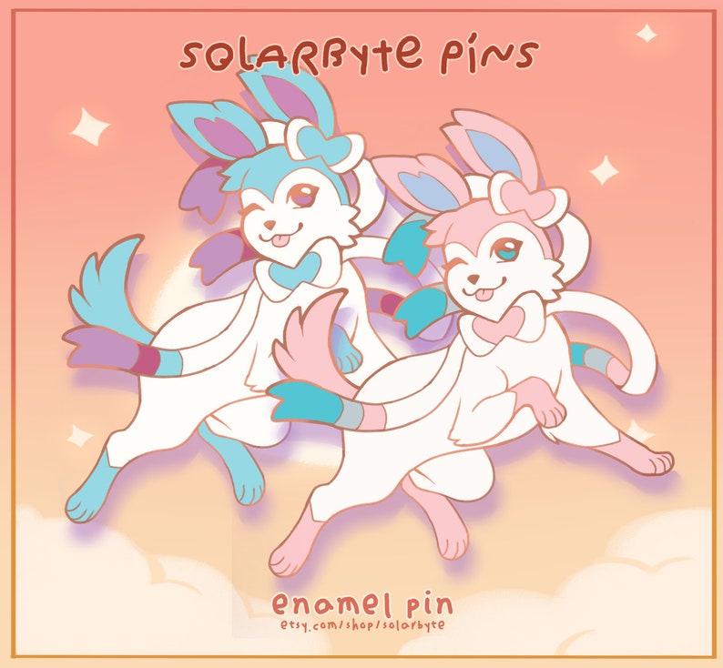 Sylveon & Shiny Sylveon Enamel Pin - Etsy